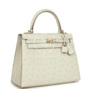 Hermes Special Order (HSS) Kelly Sellier 25 Nata Verso Ostrich PBHW