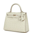 Hermes Special Order (HSS) Kelly Sellier 25 Nata Verso Ostrich PBHW