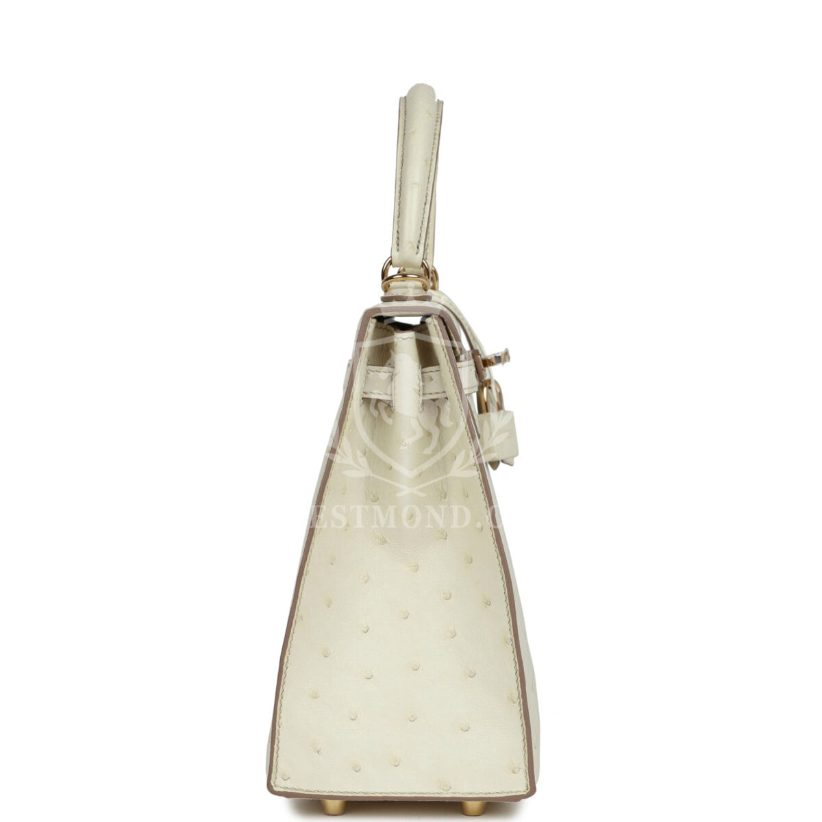 Hermes Special Order (HSS) Kelly Sellier 25 Nata Verso Ostrich PBHW — изображение 3