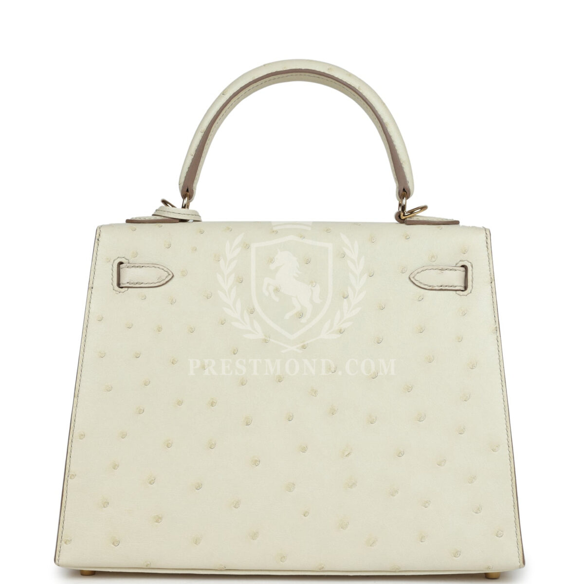 Hermes Special Order (HSS) Kelly Sellier 25 Nata Verso Ostrich PBHW — изображение 4