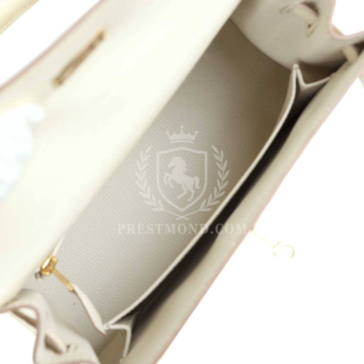 Hermes Special Order (HSS) Kelly Sellier 25 Nata Verso Ostrich PBHW — изображение 8