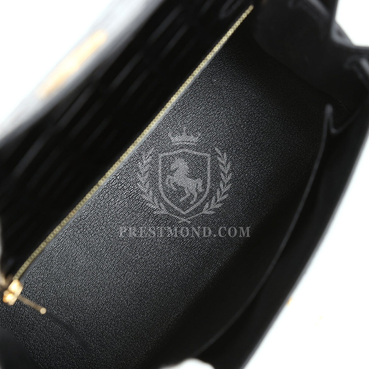 Hermes Kelly Sellier 25 Black Shiny Alligator GHW — изображение 8