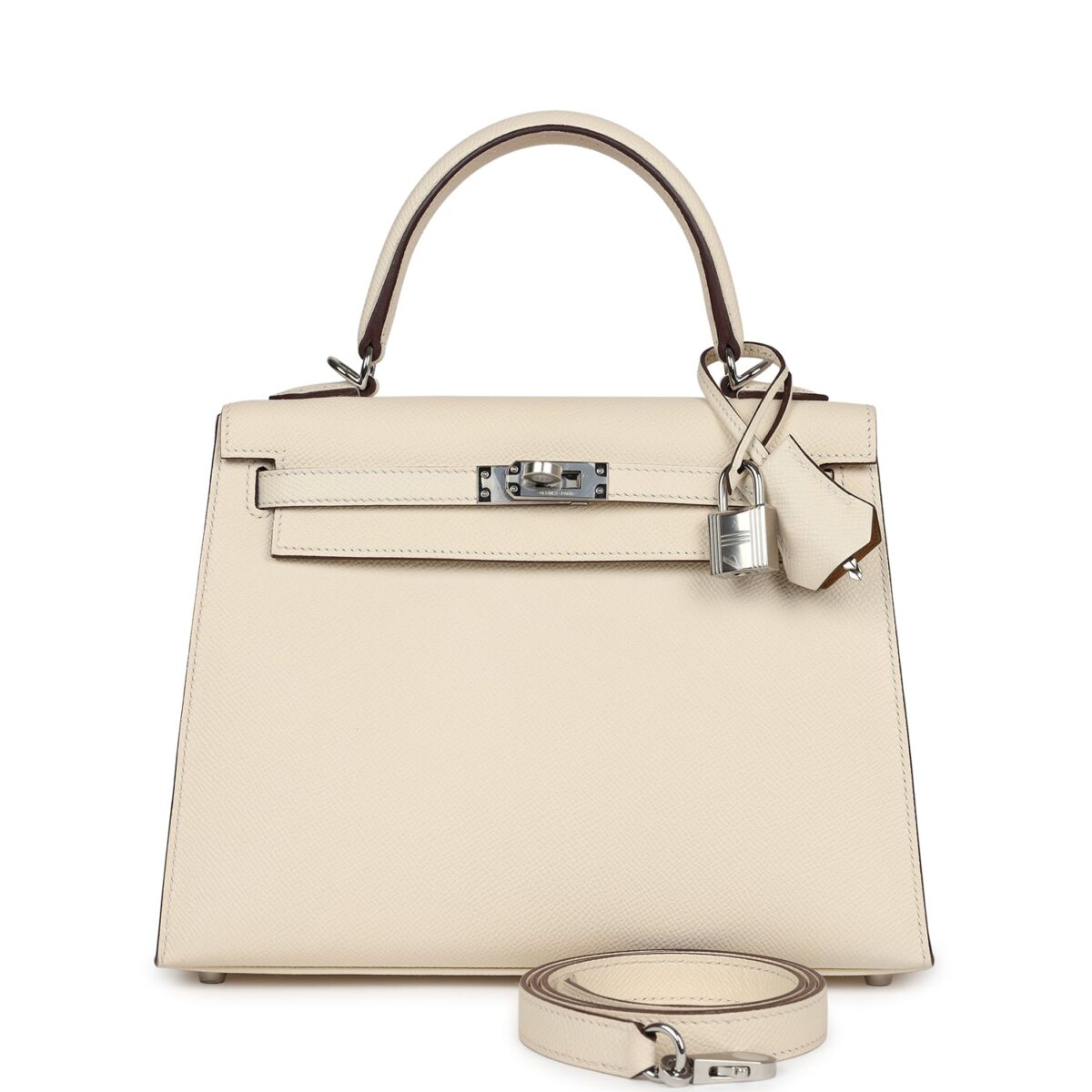 Hermes Kelly Sellier 25 Nata Verso Epsom PHW