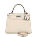 Hermes Kelly Sellier 25 Nata Verso Epsom PHW