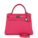 Hermes Kelly Retourne 28 Rose Tyrien Candy Epsom PHW