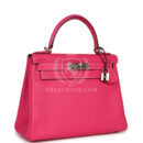 Hermes Kelly Retourne 28 Rose Tyrien Candy Epsom PHW