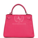 Hermes Kelly Retourne 28 Rose Tyrien Candy Epsom PHW