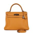 Hermes Kelly Retourne 28 Moutarde Clemence PHW
