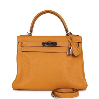 Hermes Kelly Retourne 28 Moutarde Clemence PHW