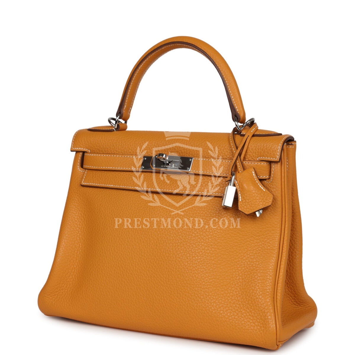 Hermes Kelly Retourne 28 Moutarde Clemence PHW — изображение 5
