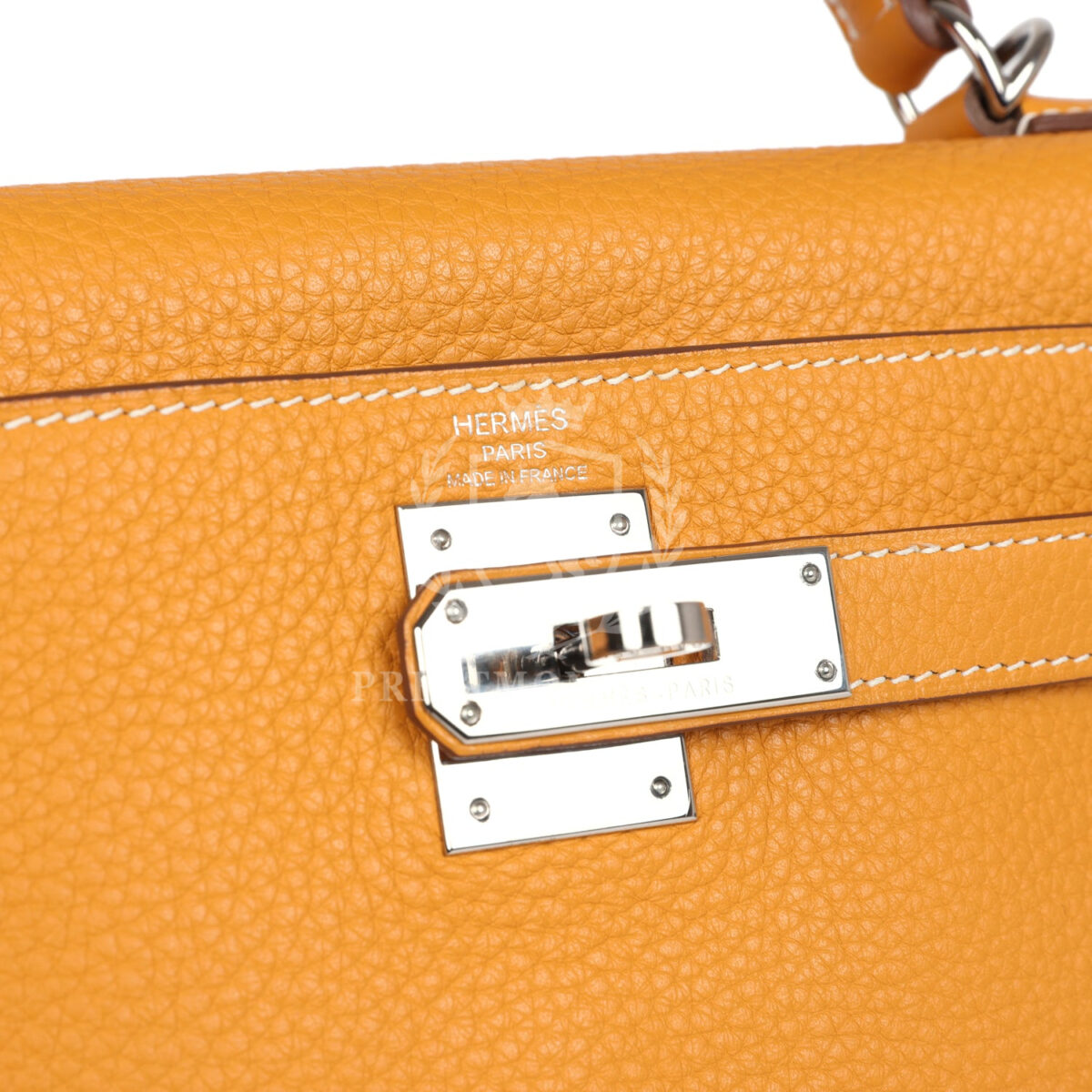 Hermes Kelly Retourne 28 Moutarde Clemence PHW — изображение 7