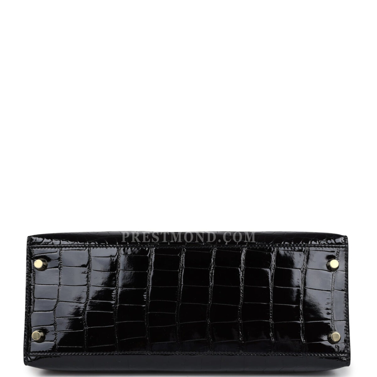 Hermes Kelly Sellier 28 Black Shiny Alligator GHW — изображение 6