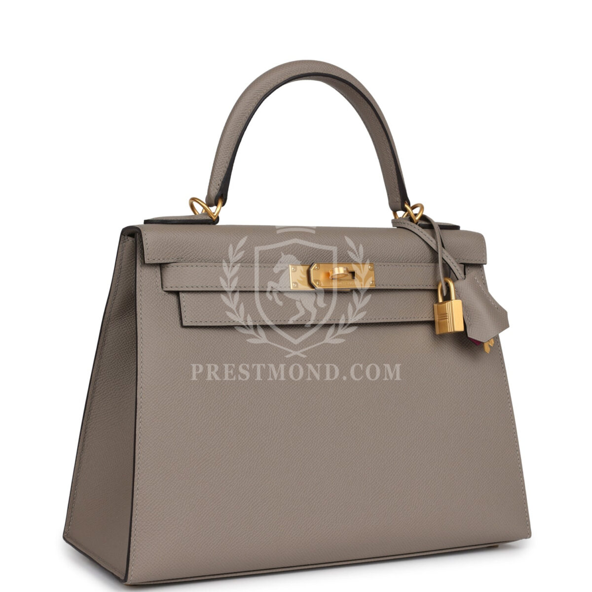 Hermes Special Order (HSS) Kelly Sellier 28 Gris Asphalte Verso Epsom Brushed GHW — изображение 2