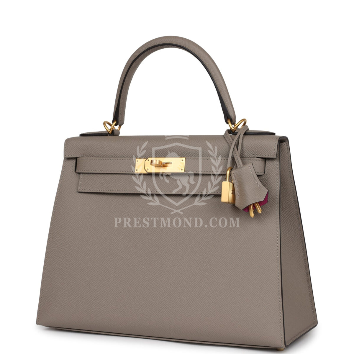 Hermes Special Order (HSS) Kelly Sellier 28 Gris Asphalte Verso Epsom Brushed GHW — изображение 5