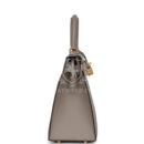 Hermes Special Order (HSS) Kelly Sellier 28 Gris Asphalte Verso Epsom Brushed GHW