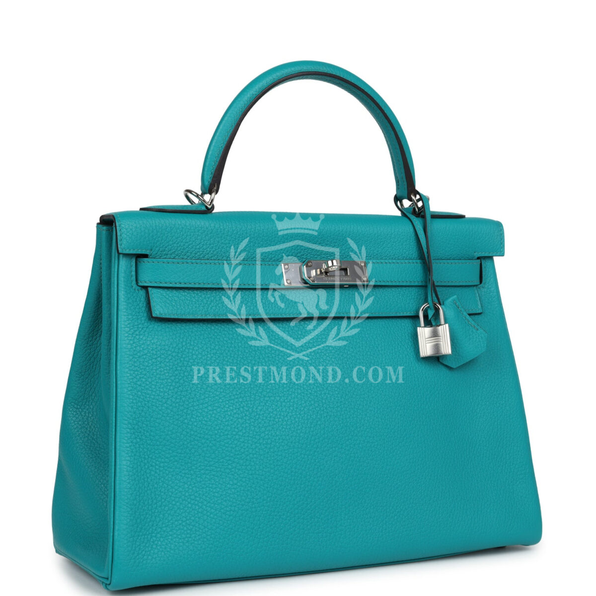 Hermes Kelly Retourne 32 Bleu Paon Clemence PHW — изображение 2