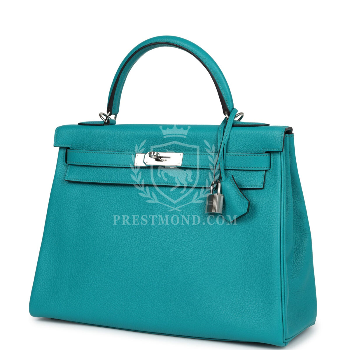 Hermes Kelly Retourne 32 Bleu Paon Clemence PHW — изображение 5