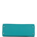 Hermes Kelly Retourne 32 Bleu Paon Clemence PHW