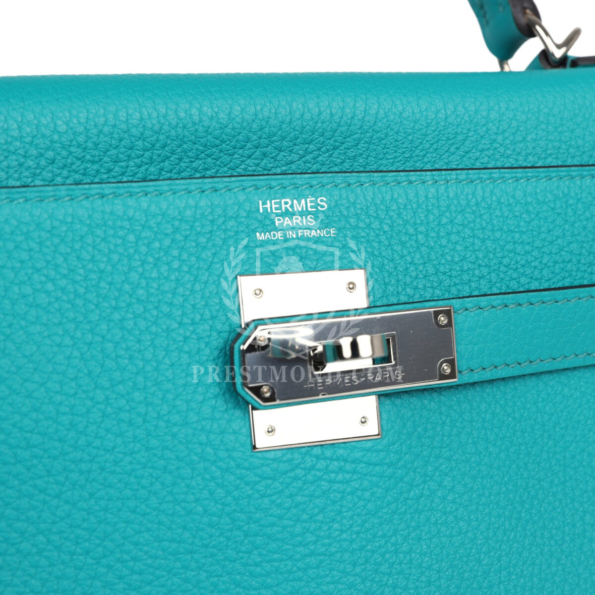Hermes Kelly Retourne 32 Bleu Paon Clemence PHW — изображение 7