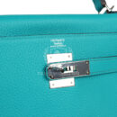 Hermes Kelly Retourne 32 Bleu Paon Clemence PHW