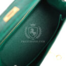 Hermes Kelly Sellier 25 Emerald Shiny Alligator GHW