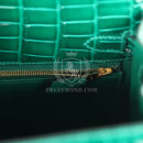 Hermes Kelly Sellier 25 Emerald Shiny Alligator GHW