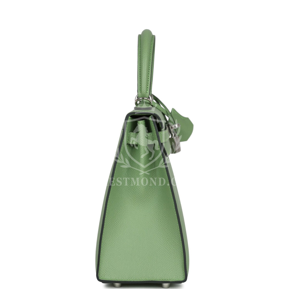 Hermes Special Order (HSS) Kelly Sellier 25 Vert Criquet Verso Epsom PHW — изображение 3
