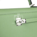 Hermes Special Order (HSS) Kelly Sellier 25 Vert Criquet Verso Epsom PHW