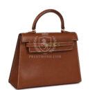 Vintage Hermes Micro Kelly Sellier 15 GHW Courchevel GHW