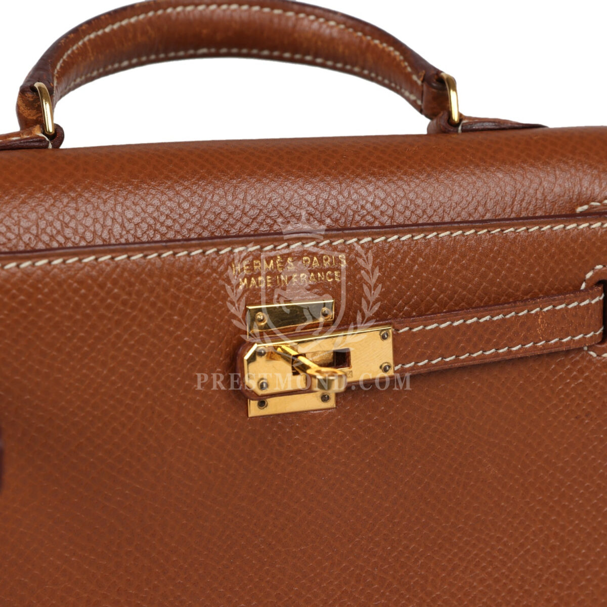 Vintage Hermes Micro Kelly Sellier 15 GHW Courchevel GHW — изображение 7