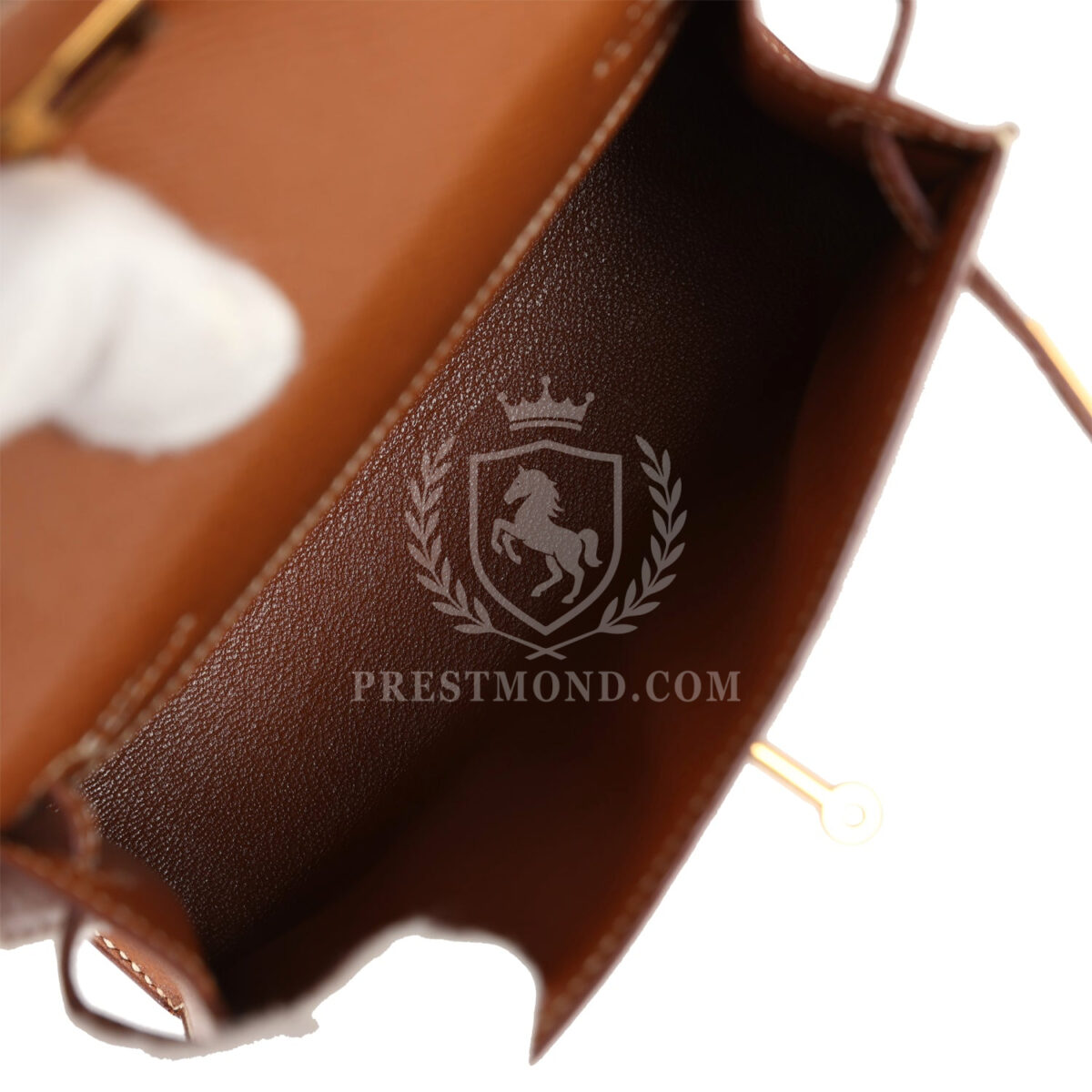 Vintage Hermes Micro Kelly Sellier 15 GHW Courchevel GHW — изображение 8