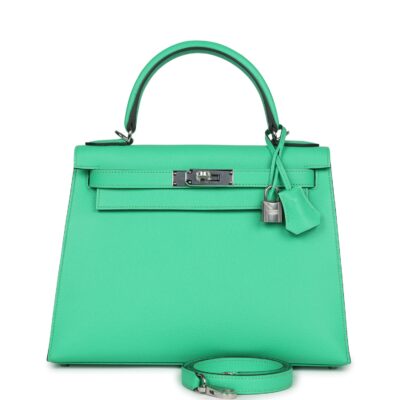Hermes Kelly Sellier 28 Vert Comics Epsom PHW