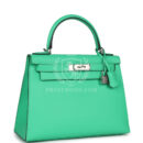 Hermes Kelly Sellier 28 Vert Comics Epsom PHW