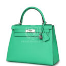 Hermes Kelly Sellier 28 Vert Comics Epsom PHW