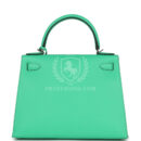 Hermes Kelly Sellier 28 Vert Comics Epsom PHW
