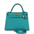 Hermes Kelly Sellier 28 Vert Verone Epsom GHW