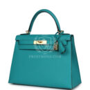 Hermes Kelly Sellier 28 Vert Verone Epsom GHW