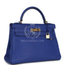 Hermes Kelly Retourne 32 Bleu Electric Togo GHW