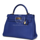 Hermes Kelly Retourne 32 Bleu Electric Togo GHW