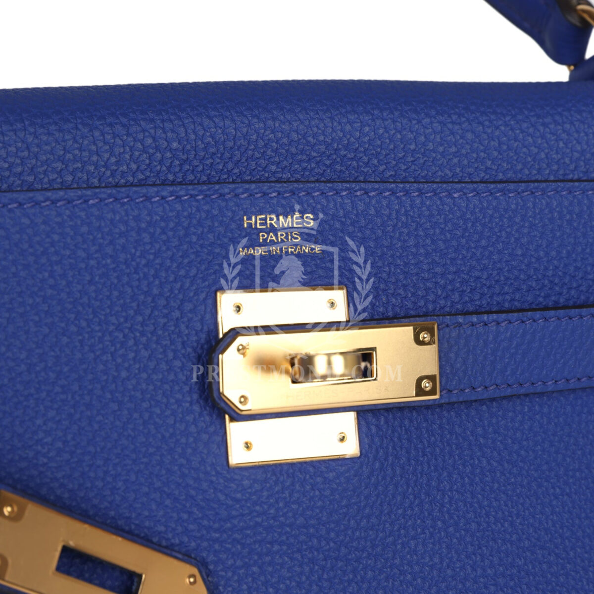 Hermes Kelly Retourne 32 Bleu Electric Togo GHW — изображение 7