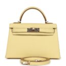 Hermes Special Order (HSS) Kelly Sellier 20 Jaune Poussin Verso Epsom PBHW