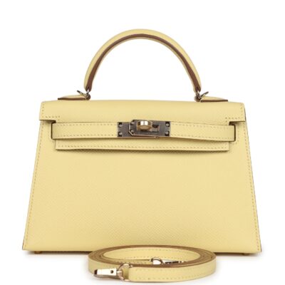 Hermes Special Order (HSS) Kelly Sellier 20 Jaune Poussin Verso Epsom PBHW