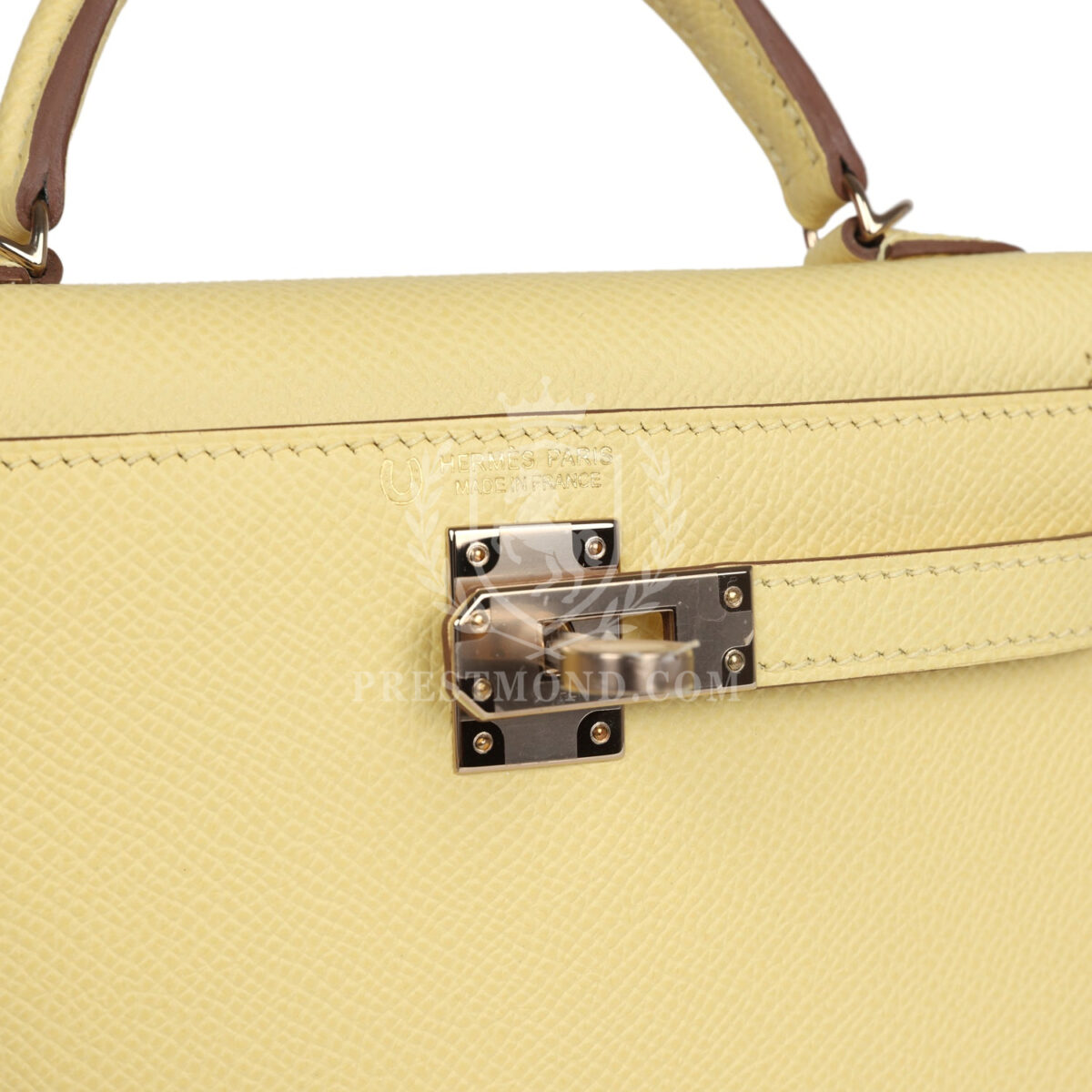 Hermes Special Order (HSS) Kelly Sellier 20 Jaune Poussin Verso Epsom PBHW — изображение 7