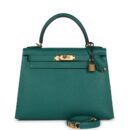 Hermes Kelly Sellier 28 Malachite Epsom GHW