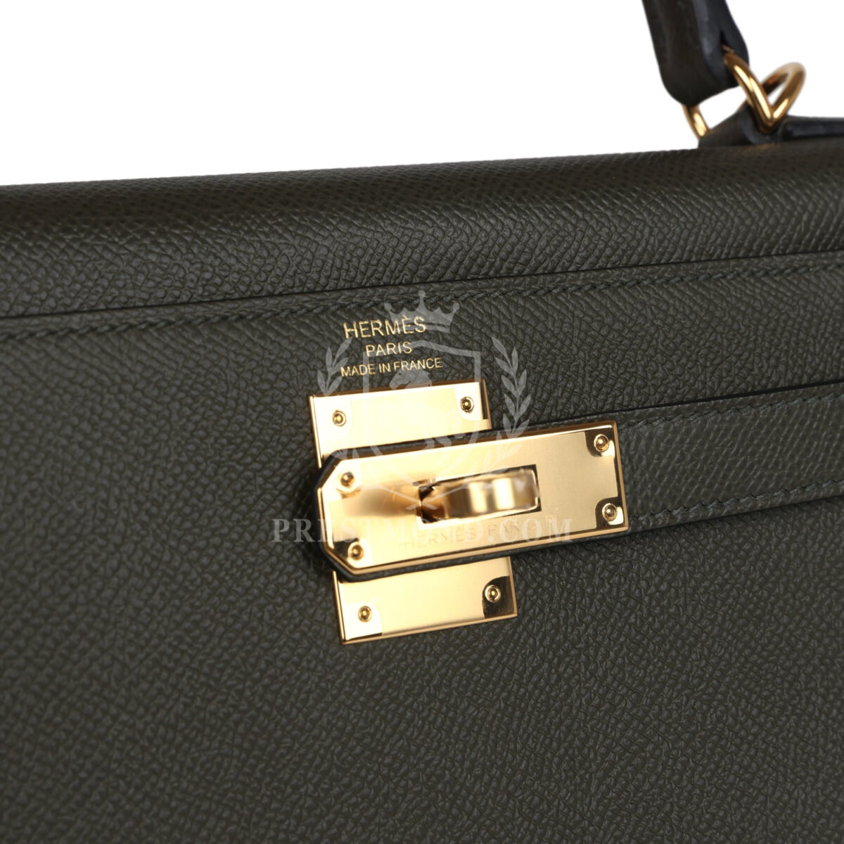 Hermes Kelly Sellier 28 Vert De Gris Epsom GHW — изображение 7