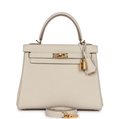 Hermes Kelly Retourne 25 Craie Togo GHW