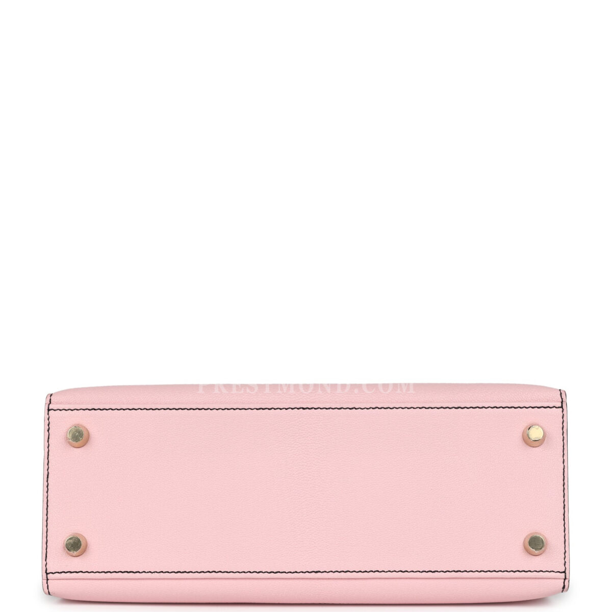 Hermes Special Order (HSS) Kelly Sellier 25 Rose Sakura and Black Chevre Mysore Brushed GHW — изображение 6