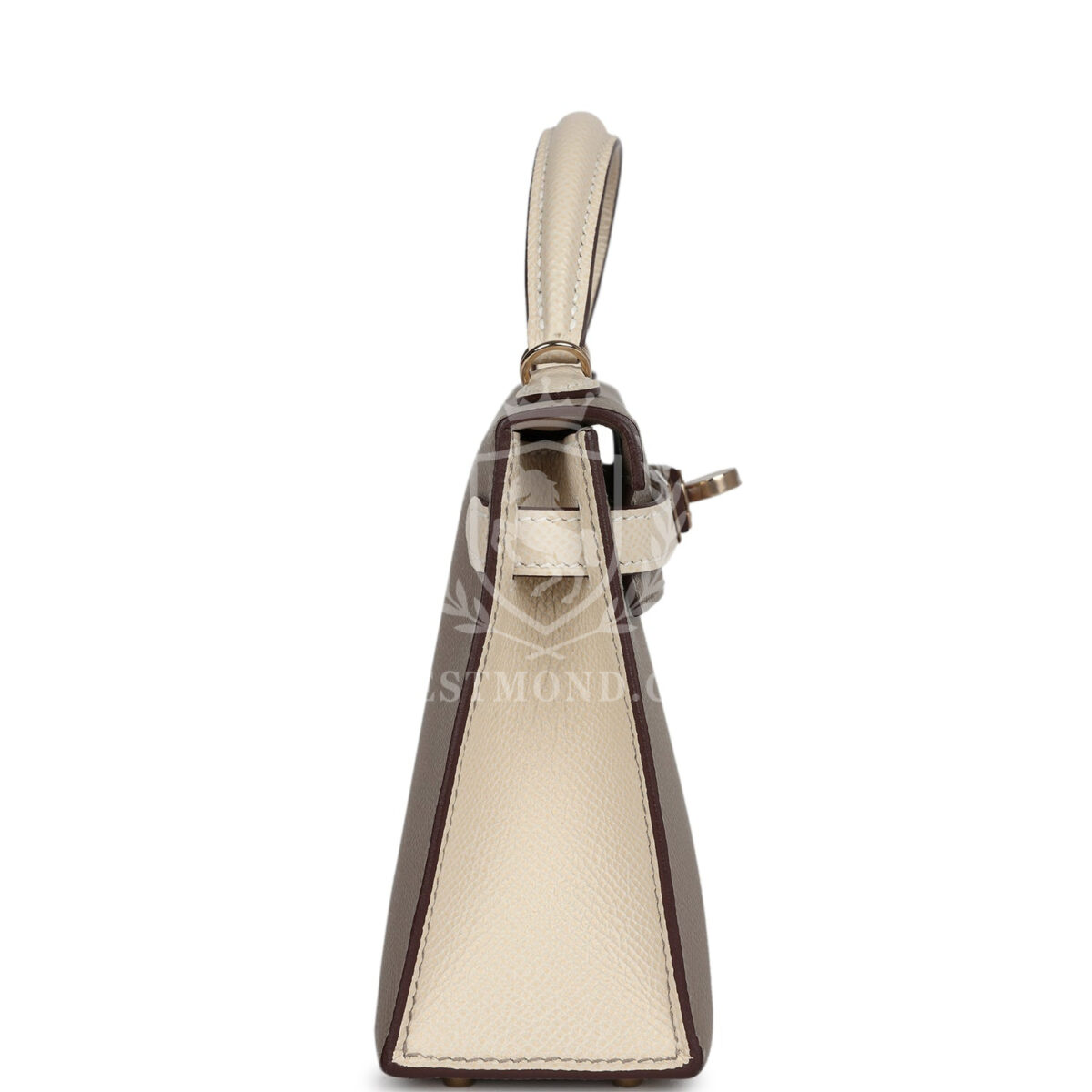 Hermes Special Order (HSS) Kelly Sellier 20 Craie and Gris Asphalte Epsom PBHW — изображение 3