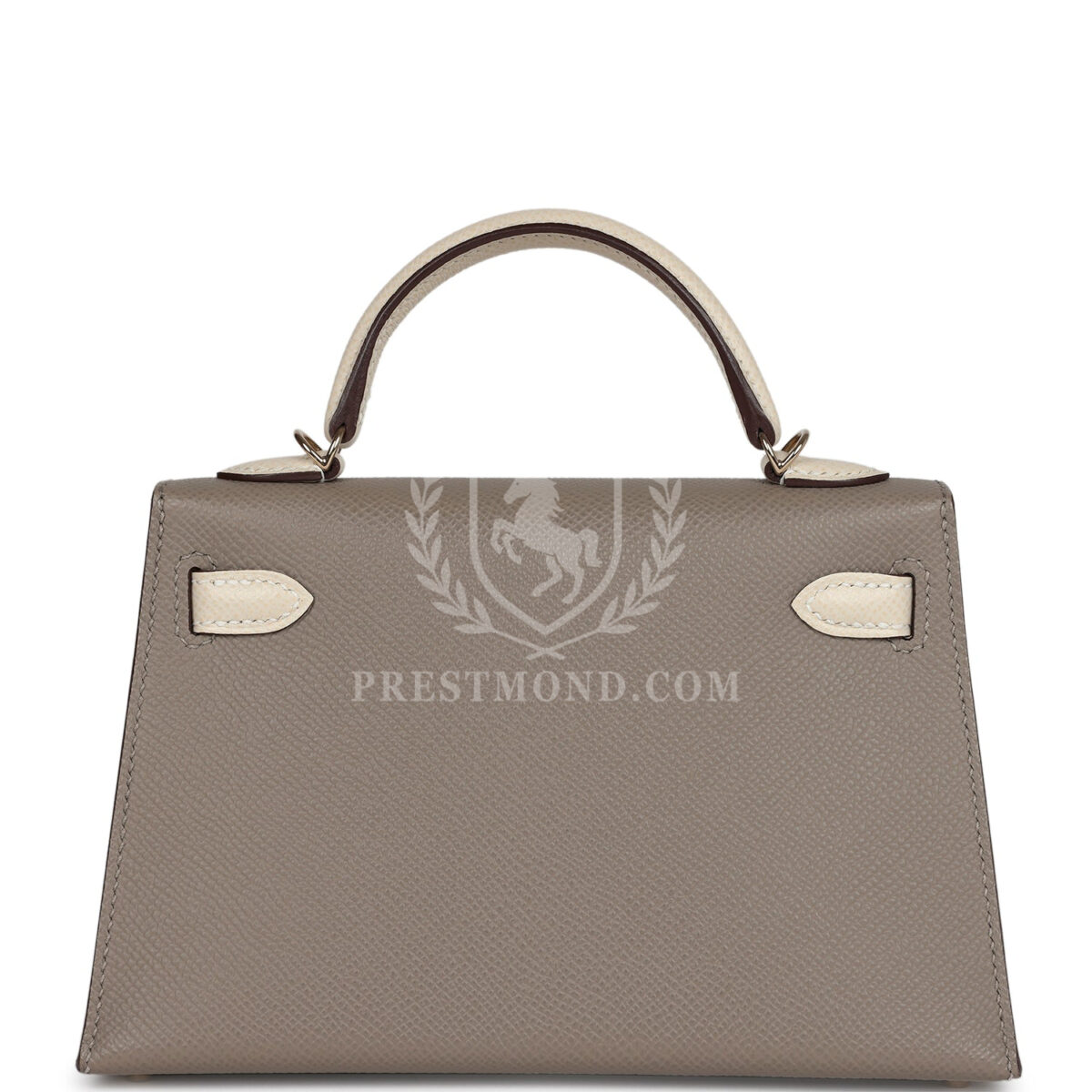 Hermes Special Order (HSS) Kelly Sellier 20 Craie and Gris Asphalte Epsom PBHW — изображение 4