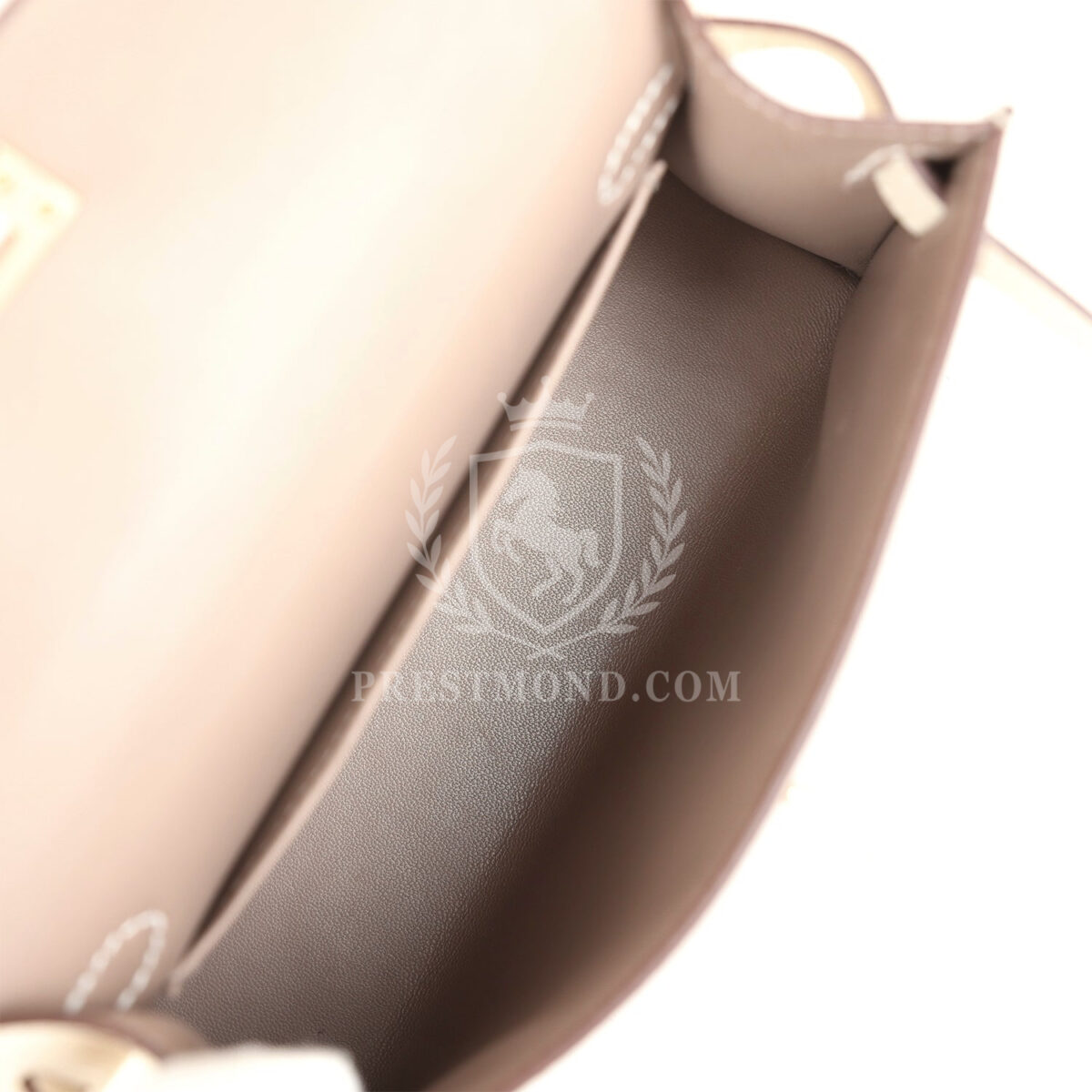 Hermes Special Order (HSS) Kelly Sellier 20 Craie and Gris Asphalte Epsom PBHW — изображение 8